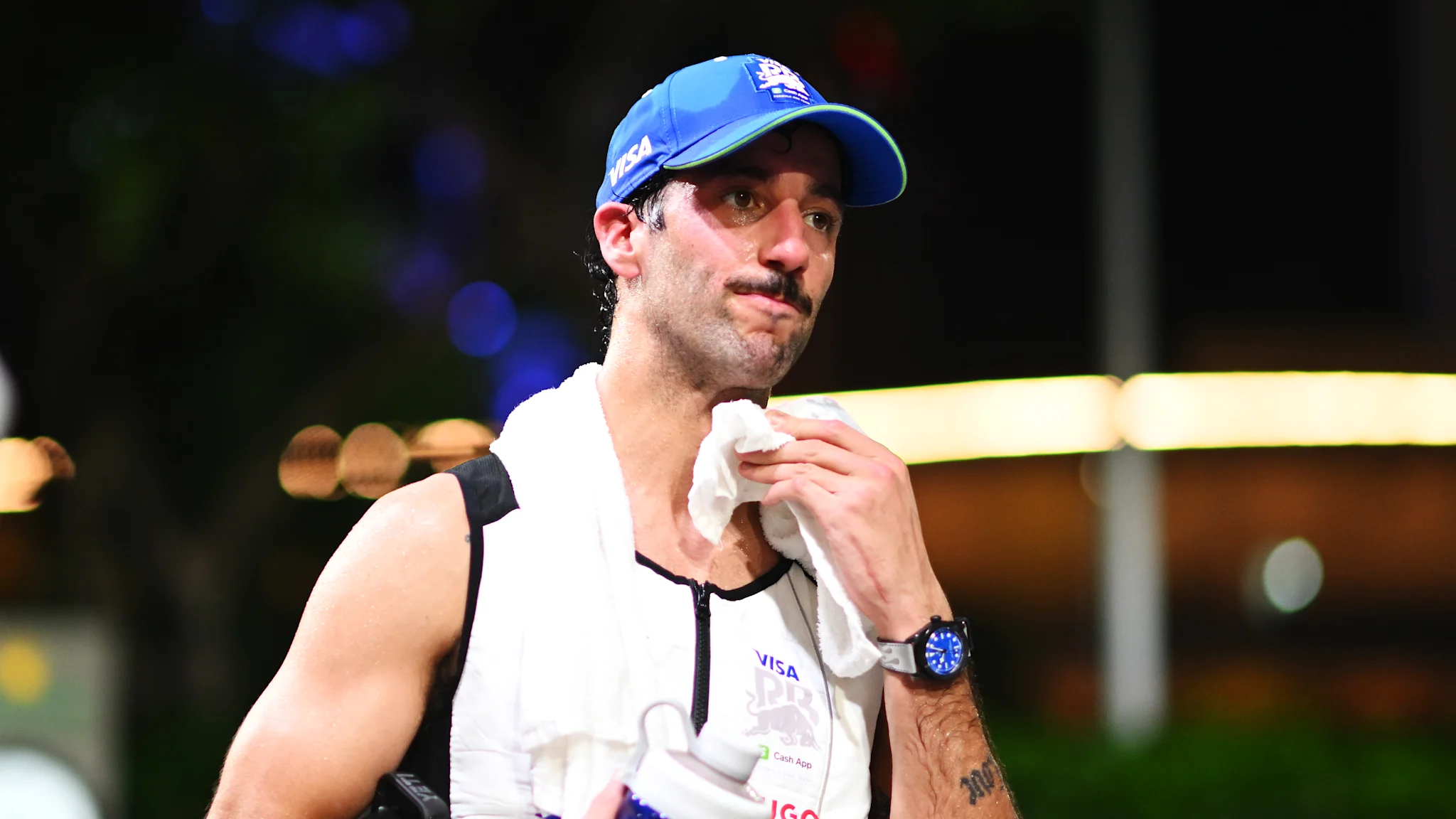 Daniel Ricciardo after the 2024 Singapore Grand Prix with RB